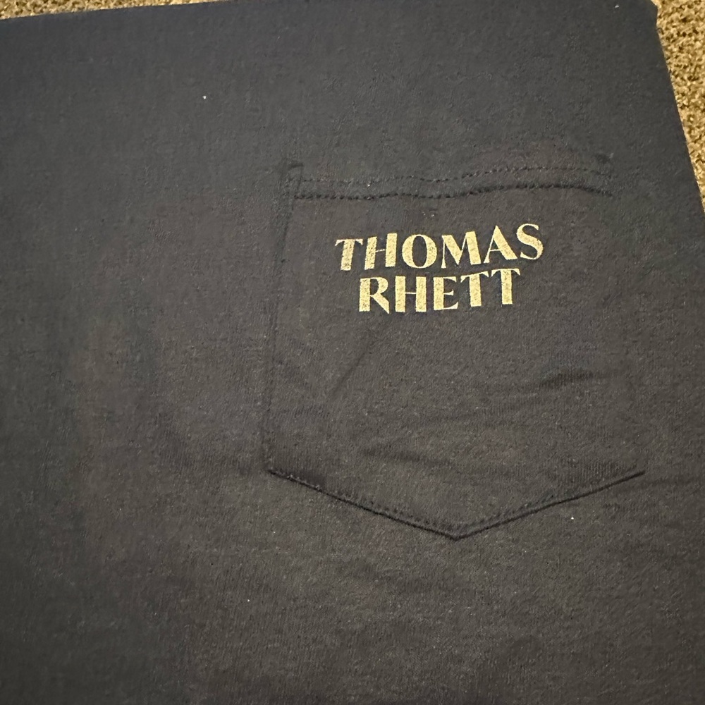 NEW Thomas Rhett Navy Pocket Tee Long Sleeve